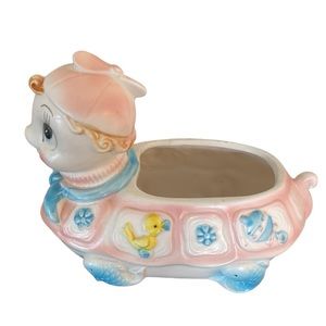 Napco Vintage Kitch Baby Turtle Planter C8054